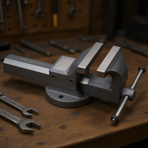 Tornillo de Banco Fervi de Acero Forjado de 6 Pulgadas con Mordazas de Alta Resistencia, Herramienta de Taller - Product Image 3