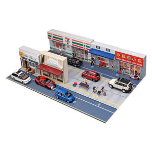 โมเดลฉากจำลองขนาด 1:64 ทำจาก PVC ประกอบเองแบบสามมิติ ร้านเต้าหู้จำลอง อุปกรณ์ประกอบฉากถ่ายภาพ ของตกแต่ง - Product Image 1