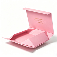 Scatola Regalo in Carta Rigida Riciclabile con Logo Personalizzato, Confezione di Lusso Magnetica Pieghevole a Forma di Libro per Regali Rosa