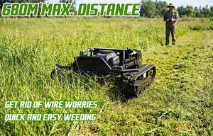 เครื่องตัดหญ้าแบบ Zero Turn Crawler ใช้เครื่องยนต์เบนซิน ได้รับการรับรองมาตรฐาน Ce Epa พร้อมรีโมทคอนโทรล สำหรับใช้งานในฟาร์ม จัดส่งฟรี - Product Image 5