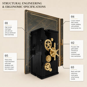 Personnalisable noir luxe coffre-fort velours intérieur plaqué or Accents <span class=keywords><strong>secret</strong></span> fait à la main meubles de maison salle à manger entrée maison Bar Villa - Product Image 5