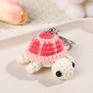Crochet <b>Tortoise</b> Charm Keychain Handmade Mini Cute Turtle Wool Knitted Woven Ocean Animal Doll Bag Pendant Accessories <b>Gift</b> - Product Image 6
