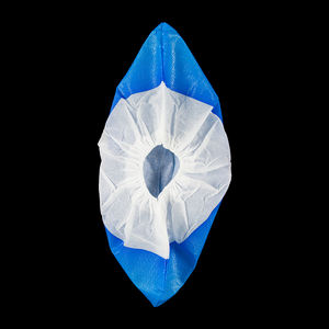 ที่คลุมรองเท้าพลาสติกไม่ทอกันน้ำสีน้ำเงินแบบใช้แล้วทิ้งสำหรับการป้องกัน - Product Image 4