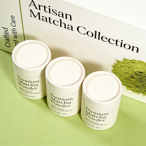 Confezione in Tubo di Carta per Polvere di Matcha di Grado Alimentare |   Scatola Cilindrica Ermetica Personalizzata per Tè, Contenitore in Cartone Ecologico - Product Image 4