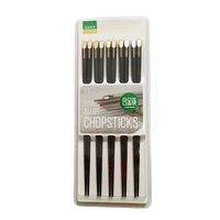 5 10 paires de baguettes lavables réutilisables en bambou japonais avec boîte-cadeau noire pour vaisselle asiatique fleur de cerisier