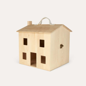 Maison de poupée miniature inachevée en bois 1:12 bricolage Portable miniature Holdie kit de maison mini maison de transport - Product Image 5