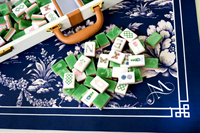 Tuiles de Mahjong en Acrylique Massif Timeless Garden, Motif Classique Chinois Vase Floral Papillon Joker pour la Maison, les Loisirs et les Réunions