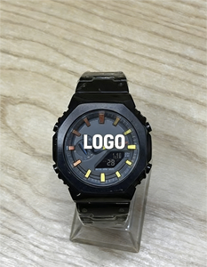 Montre pour homme en quartz noir multifonction de haute qualité, date, étanche, aiguilles luminescentes, acier inoxydable, montres de luxe - Product Image 5