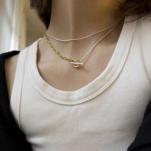 Collar de Clavícula para Mujer de Plata de Ley S925 con Cadena de Hueso de Serpiente de Doble Capa y Cierre OT, Opción de Uso Múltiple - Product Image 3