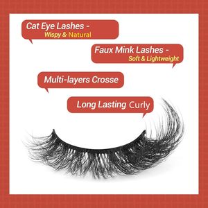 High Quality Fluffy Vegan Full Strip Eyelashes Private Label False <b>Lashes</b> Wholesale - Product Image 2