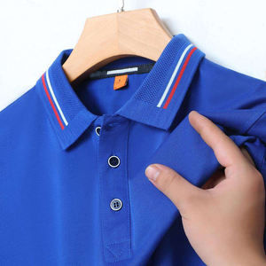 Polos de hombre de algodón y poliéster Piqué en blanco liso de Color sólido con logotipo personalizado - Product Image 5