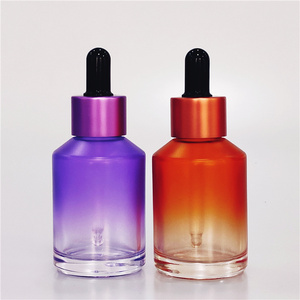 Flacon compte gouttes en verre, bleu, mat givré, orange, transparent, noir et vert, à épaule, sérum 15ml, 30 ml, 60ml, 100ml, 120ml, 2 pièces - Product Image 5