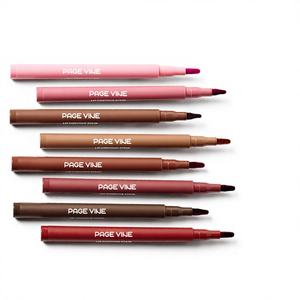 Bestseller transfrontalier PAGE VINE Pinceau à lèvres double embout et <span class=keywords><strong>Crayon</strong></span> à lèvres velours waterproof et anti-transfert, modèle taille standard - Product Image 1