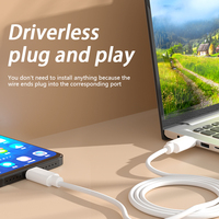 Câble de charge rapide USB-C vers Type-C personnalisé avec conducteur en cuivre pur et connecteurs nickelés pour appareil photo 1,5 m/3 m PVC blanc