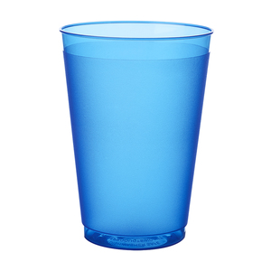 USA thực hiện và hàng tồn kho 12 Ounce Flex Frosted nhựa sân vận động cup 1 màu dấu ấn trong một vị trí - Product Image 1