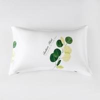 Parure de lit de luxe 100 % coton pour hôtels cinq étoiles, style moderne, ensembles de housses de couette et taies d'oreiller en coton pour B&B, imprimé plantes, drap plat inclus
