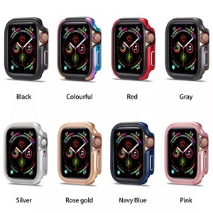 Étui pare-chocs en métal en <span class=keywords><strong>aluminium</strong></span> de luxe pour <span class=keywords><strong>Apple</strong></span> <span class=keywords><strong>Watch</strong></span> 40mm <span class=keywords><strong>44mm</strong></span> 42mm 38mm housse de protection en alliage TPU pour IWatch <span class=keywords><strong>Series</strong></span> SE 6 5 <span class=keywords><strong>4</strong></span> 3 - Product Image 6