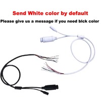 Accesorios de línea de cámara de red DIY 70cm RJ45 CCTV POE Módulo de cámara IP Cable de alimentación de video con adaptador de 48V a 12V