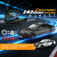 Миниатюрная радиоуправляемая машинка 1:43, дрифт-кар 4WD 2.4G с LED-подсветкой для детей и начинающих любителей