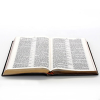 Usine chinoise Logo personnalisé Bibles Nouveau design Bible à couverture rigide en cuir PU Vente à chaud Impression de livres de la Sainte Bible