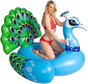 Con Công Inflatable Hồ Bơi <span class=keywords><strong>Float</strong></span> Vui Vẻ Bãi Biển Bơi Đảng Đồ Chơi Hồ Bơi Đảo Mùa Hè Hồ Bơi Bè Phòng Chờ Cho Người Lớn Và Trẻ Em - Product Image 2
