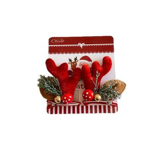 Nuevo Pasador de Pelo con Lazo de Tela con Dibujos Animados Navideños, Campana Roja Mori, Clip Lateral para Niñas, Accesorio para el Cabello Festivo, Fresco y Dulce - Product Image 5