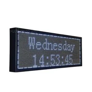 LED-Bildschirm weiße Farbe Werbung Display Scrolling Nachricht Zeichen Helligkeit Semi-Outdoor wasserdichte Werbetafel