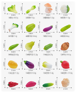 Maison de poupée décor à la maison dessin animé artisanat artificiel Miniature résine fruits et légumes vert enfants <span class=keywords><strong>cuisine</strong></span> nourriture jouets éducatifs - Product Image 2