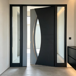 Porte de sécurité en acier inoxydable Qifan – Porte d'entrée moderne à ouverture latérale, étanche et durable pour les maisons - Product Image 2