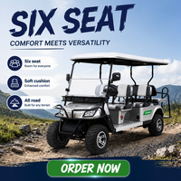 Voiturette de golf électrique 6 places UCJD-DH-14, buggy de golf personnalisé OEM pour les centres de villégiature, les parcs, les hôtels et le transport touristique
