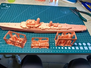 Kit imprimé en 3D 1/350 Destroyer de classe USS Forrest Sherman (ligne d'eau) - Product Image 2