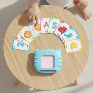 224 cartes flash éducatives parlantes pour enfants, jouet de thérapie orthophonique de poche avec apprentissage des langues en plastique - Product Image 1