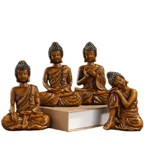 2023 NEW HOT SELLING RESIN RELIGIOUS ASIAN THAILAND SITTING BUDDHA HOUSE TABLE CAR DASHBOARD DECORATIVE STATUE FIGURINE MODELS