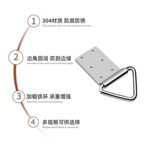 ห่วงเหล็กสแตนเลส Nrh Nahui รุ่น D Ring Buckle 304 สำหรับทำหูจับกล่องไม้ - Product Image 5