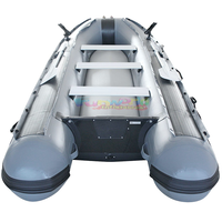 Bateau à rames en PVC pliable, bateau pneumatique rigide pour la pêche, pour 4 à 6 personnes, divertissement en plein air, bateau pneumatique offshore avec moteur