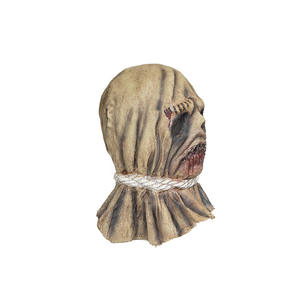 <span class=keywords><strong>Masque</strong></span> en latex d'<span class=keywords><strong>épouvantail</strong></span> à capuche tachée de sang pour adulte pour la fête d'Halloween pour le cosplay d'événement de groupe - Product Image 6