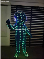 Costume de Robot de danse à LED à changement de couleur Costume de Robot lumineux pour la scène et la fête