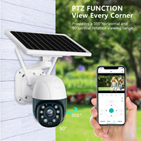 Caméras de sécurité solaires sans fil 24h/24, double objectif, alimentées par batterie, avec fonction Pan-Tilt, 5MP, PIR, 4G, stockage cloud et carte mémoire
