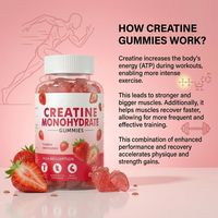 Gummies de créatine monohydrate à marque privée OEM – Complément naturel pour la force musculaire, l'énergie et la récupération après l'entraînement pour adultes