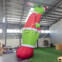Décoration de Noël gonflable de ballon de Grinch pour la fête de célébration de vacances de Noël faite de matériel durable d'Oxford