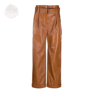 กางเกงหนังผู้หญิงปี 2024 เป็นมิตรกับสิ่งแวดล้อม กันลม ไซส์ใหญ่ ระบายอากาศได้ดี สไตล์ Preppy ขั้นต่ำในการสั่งซื้อน้อย - Product Image 1