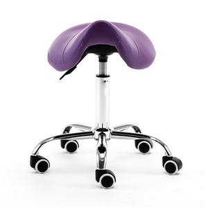 Chaise ergonomique en forme de selle pour le personnel de bureau, les barmans, les esthéticiennes et les designers, en métal, pour l'ordinateur et l'équitation - Product Image 4