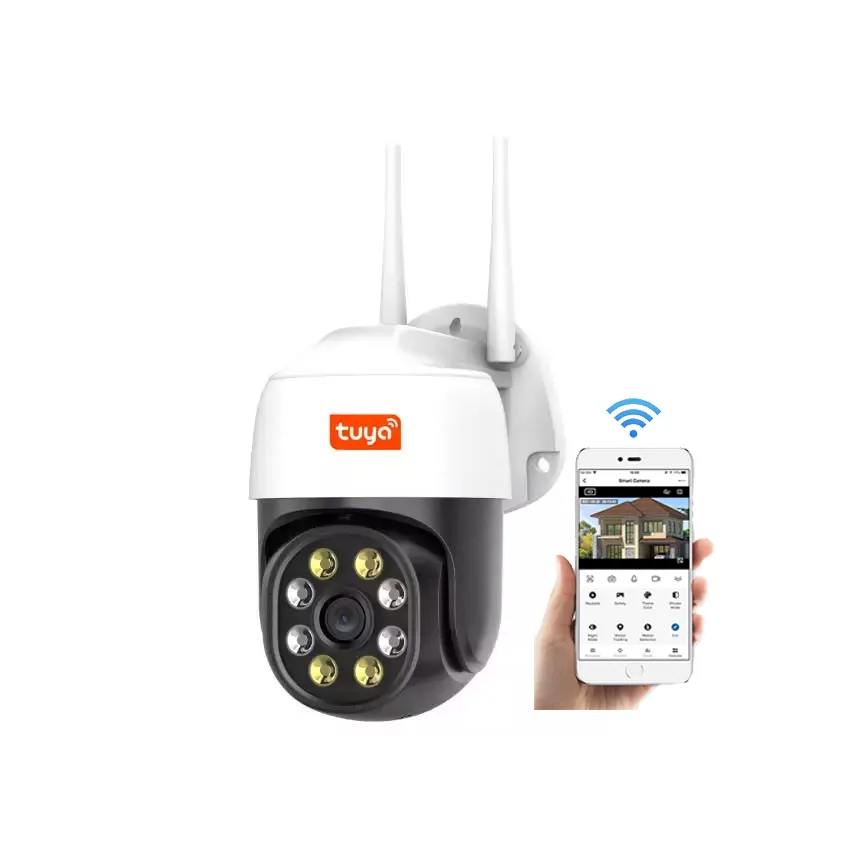 Thả vận chuyển 2MP tuya PTZ không thấm nước IP không dây an ninh nhà máy ảnh Wifi Night Vision Video cho Trong nhà & ngoài trời IP67 máy ảnh