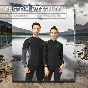 Vêtement de plongée en néoprène de 1,5 mm avec logo personnalisé en gros pour hommes et femmes, fermeture éclair sur la poitrine, canyoning, plongée - Product Image 2