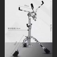 Support de caisse claire en alliage d'aluminium robuste, prêt pour la tournée, pour batteurs professionnels - Construction ultra-résistante 28 mm, personnalisable