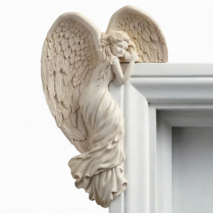 Escultura de Ángel de Resina con Alas para Decoración de Esquina de Chimenea - Product Image 1