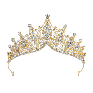 Corona nupcial, diadema, accesorio para el cabello <span class=keywords><strong>de</strong></span> boda, tiara sencilla para fiesta <span class=keywords><strong>de</strong></span> cumpleaños - Product Image 4