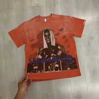 Nouveauté 2026 DUAA Tees T-shirts Homme Streetwear Oversize en Coton 100% Respirant Anti-rétrécissement avec Strass Tissés Hip Hop