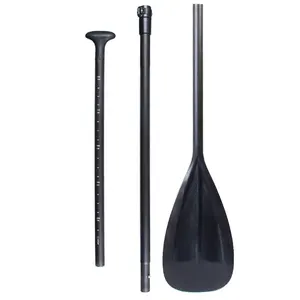 High Quality Durable Using Adjustable Black Aluminum Sup Paddle Board aluminium shaft paddle oar extendable