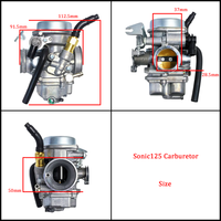 Karburator sepeda motor untuk Honda FS125 Sonic125 Sonic150 Mega Pro, karburator ATV Motocross skuter sepeda motor